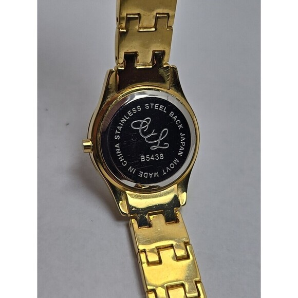 Colleen Lopez Womens Green Malachite Dial Watch Gold Tone Rhinestone New Battery main image 6